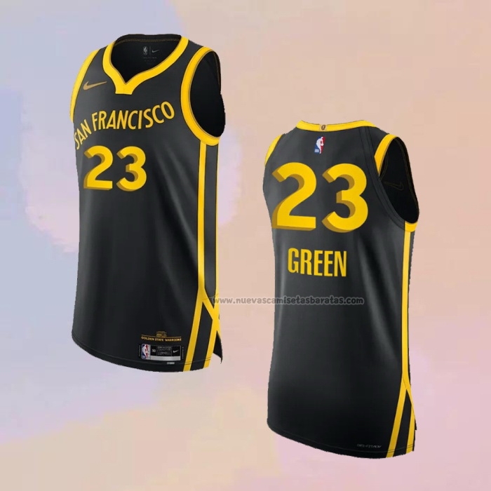 Camiseta Golden State Warriors Draymond Green NO 23 Ciudad Autentico 2023-24 Negro